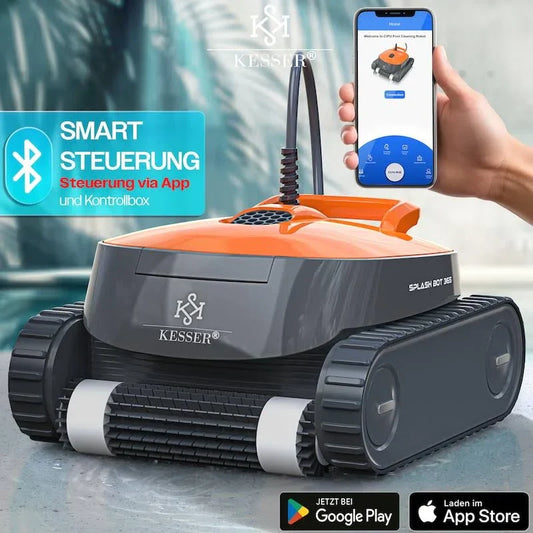 KESSER Poolroboter für Boden und Wand | Poolsauger bis 100m² Pools & Eine Leistungsstarke Reinigung