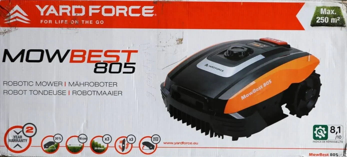 Yard Force Mow Best 805 Mähroboter für bis zu 250m²
