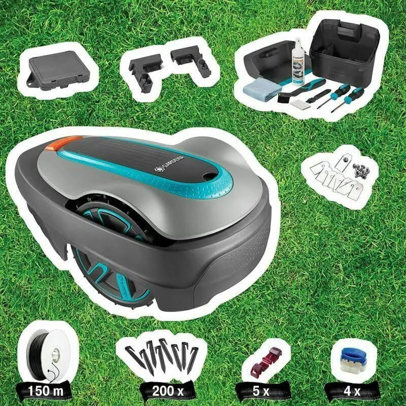 Gardena Sileno City Set 300: Mähroboter bis 300 m², Rasenfläche Bluetooth-App